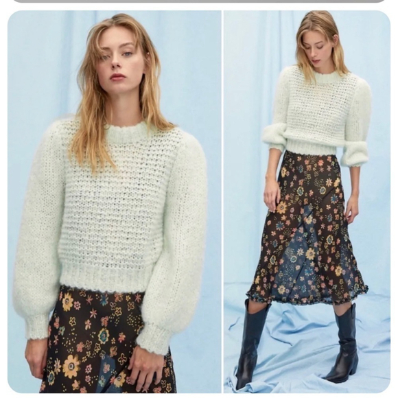 Aritzia le fou Wilfred Shimmy Alpaca Wool Blend Sweater Size XSmall